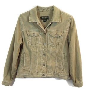 Eddie Bauer M Corduroy Khaki Long Sleeve Jacket